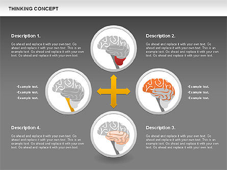 생각 컨셉 다이어그램, 슬라이드 13, 00837, 비즈니스 모델 — PoweredTemplate.com