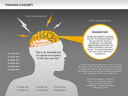 Diagrama del concepto de pensamiento, Diapositiva 14, 00837, Modelos de negocios — PoweredTemplate.com