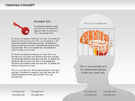 Diagrama del concepto de pensamiento, Diapositiva 2, 00837, Modelos de negocios — PoweredTemplate.com