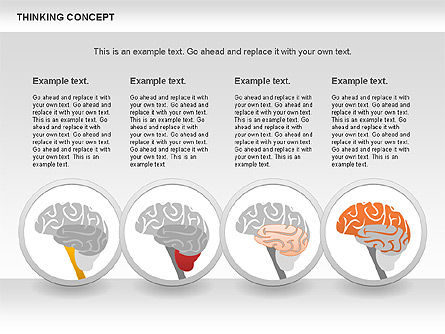 생각 컨셉 다이어그램, 슬라이드 5, 00837, 비즈니스 모델 — PoweredTemplate.com