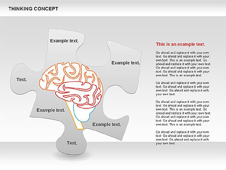 생각 컨셉 다이어그램, 슬라이드 8, 00837, 비즈니스 모델 — PoweredTemplate.com