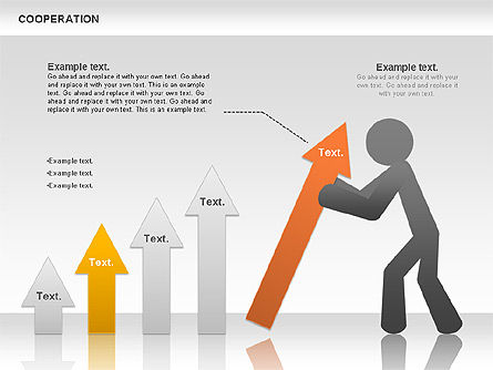 Cooperation diagram, Deslizar 10, 00838, Modelos de Negócio — PoweredTemplate.com
