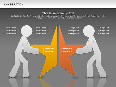 Diagramme de coopération, Diapositive 11, 00838, Modèles commerciaux — PoweredTemplate.com