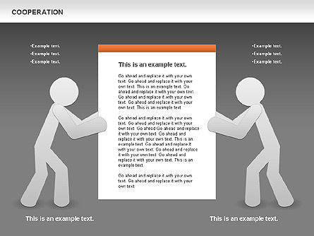 Diagramme de coopération, Diapositive 13, 00838, Modèles commerciaux — PoweredTemplate.com