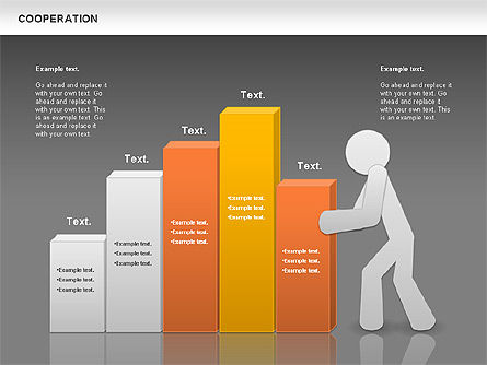 Cooperation Diagram, Slide 14, 00838, Business Models — PoweredTemplate.com