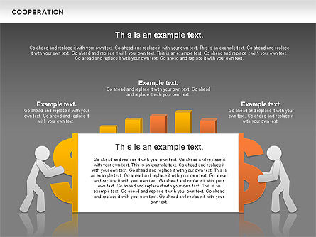 Diagramme de coopération, Diapositive 16, 00838, Modèles commerciaux — PoweredTemplate.com