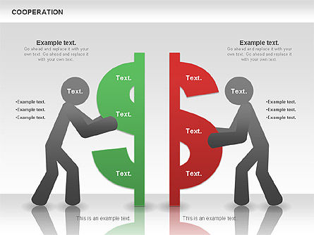 Cooperation Diagram, Slide 9, 00838, Business Models — PoweredTemplate.com