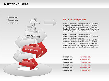 Direction chart, Deslizar 7, 00839, Modelos de Negócio — PoweredTemplate.com