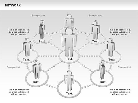 People Network Diagram, Slide 10, 00842, Business Models — PoweredTemplate.com