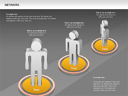 People Network Diagram, Slide 15, 00842, Business Models — PoweredTemplate.com