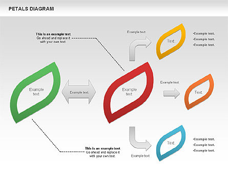 Diagramme des pétales, Diapositive 11, 00847, Schémas d'étapes — PoweredTemplate.com