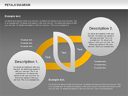 Diagramme des pétales, Diapositive 15, 00847, Schémas d'étapes — PoweredTemplate.com