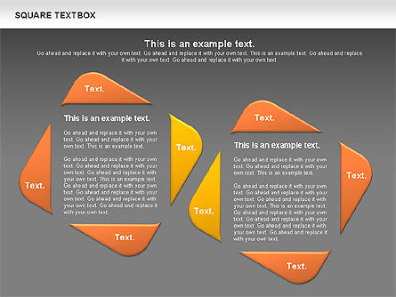 正方形のテキストボックス, スライド 12, 00851, テキストボックス — PoweredTemplate.com