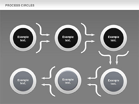 Diagramme des cercles de processus, Diapositive 13, 00852, Schémas de procédés — PoweredTemplate.com