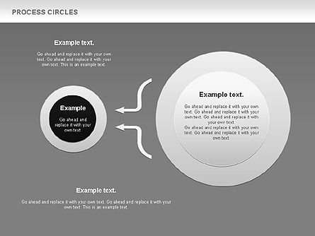 Diagramme des cercles de processus, Diapositive 14, 00852, Schémas de procédés — PoweredTemplate.com