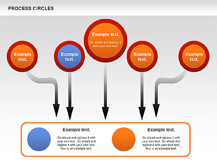 Processar um diagrama de círculos, Deslizar 6, 00852, Diagramas de Processo — PoweredTemplate.com