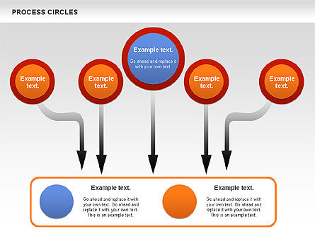 Diagramme des cercles de processus, Diapositive 7, 00852, Schémas de procédés — PoweredTemplate.com
