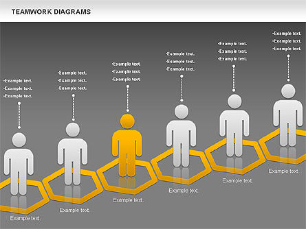 Teamwork with Platforms Diagram, Slide 13, 00854, Business Models — PoweredTemplate.com