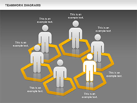 Teamwork with Platforms Diagram, Slide 15, 00854, Business Models — PoweredTemplate.com