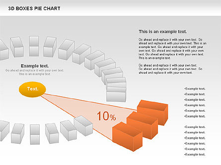 3D Boxes Pie Chart, Slide 2, 00855, Pie Charts — PoweredTemplate.com