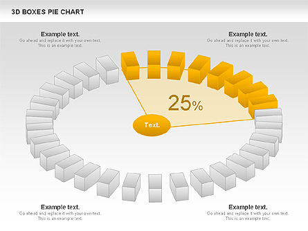 Cuadros 3D Gráfico circular, Diapositiva 3, 00855, Gráficos circulares — PoweredTemplate.com