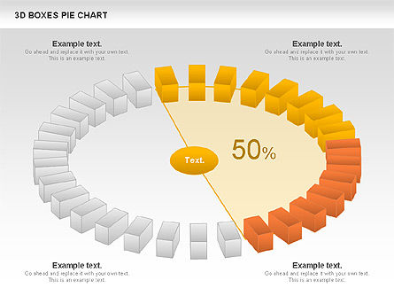 Tableau des boîtes 3d, Diapositive 4, 00855, Diagrammes circulaires — PoweredTemplate.com