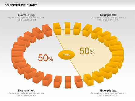 3D Boxes Pie Chart, Slide 8, 00855, Pie Charts — PoweredTemplate.com