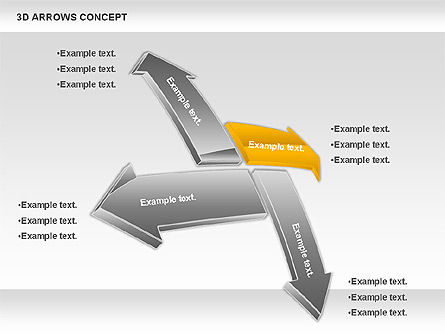 3D Arrows Concept, PowerPoint Template, 00856, Shapes — PoweredTemplate.com