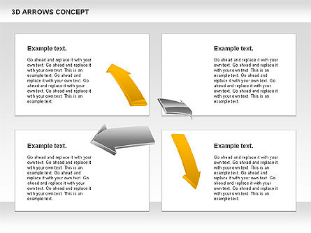 3d frecce concetto, Slide 10, 00856, Forme — PoweredTemplate.com