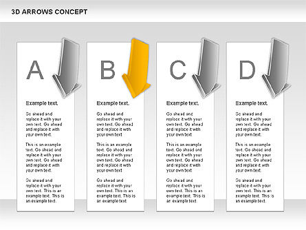 Concept de flèches 3d, Diapositive 11, 00856, Formes — PoweredTemplate.com