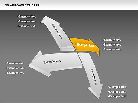 Concepto de flechas 3D, Diapositiva 12, 00856, Formas — PoweredTemplate.com