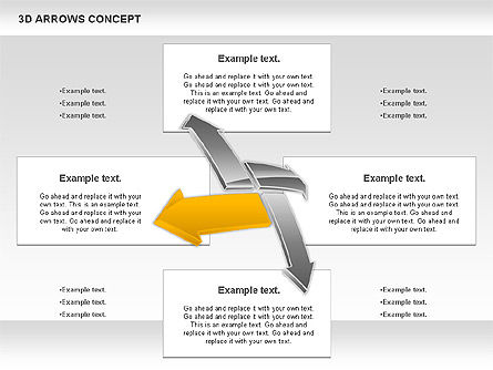 Concept de flèches 3d, Diapositive 8, 00856, Formes — PoweredTemplate.com