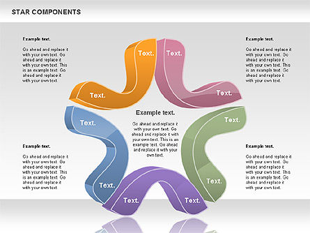 Concept de formes d'étoiles, Modele PowerPoint, 00857, Formes — PoweredTemplate.com