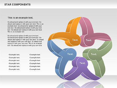 Concept de formes d'étoiles, Diapositive 4, 00857, Formes — PoweredTemplate.com