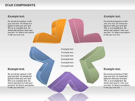 Concept de formes d'étoiles, Diapositive 6, 00857, Formes — PoweredTemplate.com