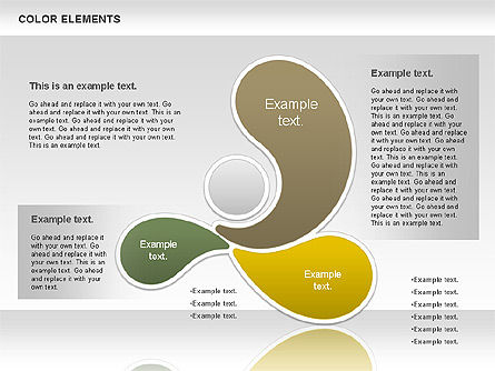 Formes de couleurs en forme de goutte, Diapositive 5, 00858, Formes — PoweredTemplate.com