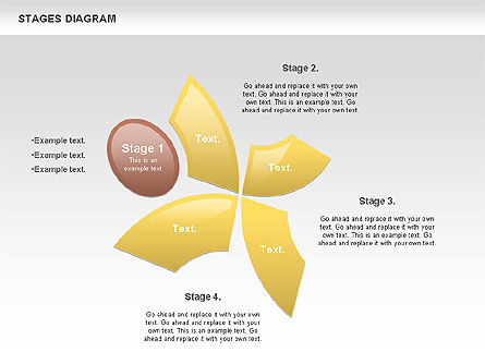 Vrij podium diagram, Dia 3, 00860, Stage diagrams — PoweredTemplate.com