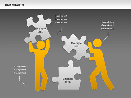 Samenspel met puzzels diagram, Dia 14, 00862, Puzzeldiagrammen — PoweredTemplate.com