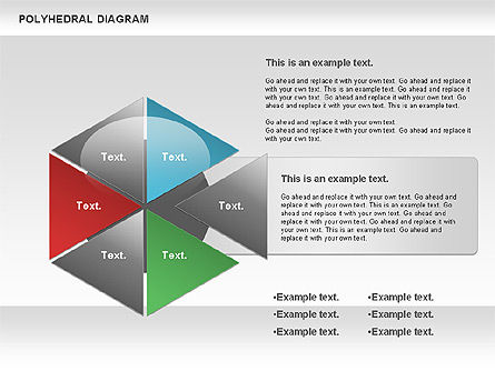 Polyhedral diagram, Dia 4, 00863, Businessmodellen — PoweredTemplate.com