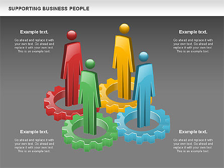 Soutenir les gens d'affaires, Diapositive 12, 00864, Modèles commerciaux — PoweredTemplate.com