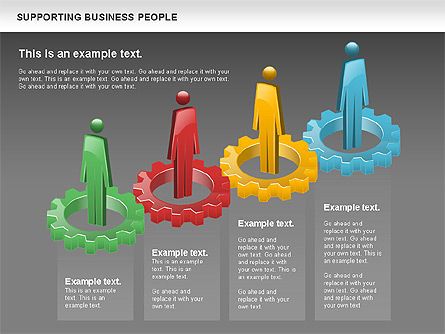 Soutenir les gens d'affaires, Diapositive 13, 00864, Modèles commerciaux — PoweredTemplate.com