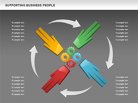 Soutenir les gens d'affaires, Diapositive 14, 00864, Modèles commerciaux — PoweredTemplate.com