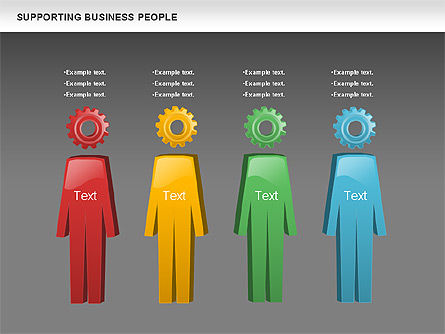 Mendukung Orang Bisnis, Slide 16, 00864, Model Bisnis — PoweredTemplate.com