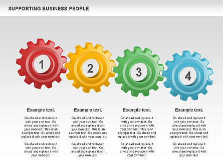 Soutenir les gens d'affaires, Diapositive 9, 00864, Modèles commerciaux — PoweredTemplate.com