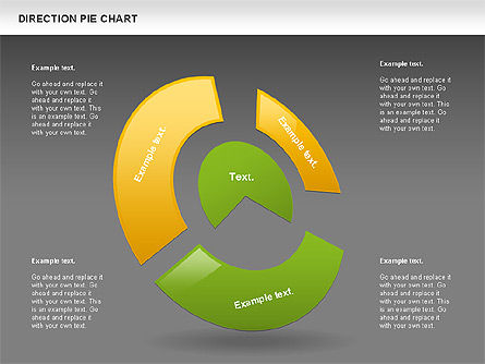 Arah Pie Chart, Slide 10, 00866, Bagan Bulat — PoweredTemplate.com