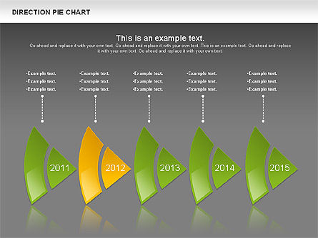 Arah Pie Chart, Slide 11, 00866, Bagan Bulat — PoweredTemplate.com