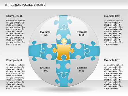 Kotak Teka-teki Berbentuk Bola, Slide 11, 00869, Diagram Puzzle — PoweredTemplate.com