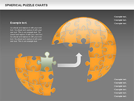 Kotak Teka-teki Berbentuk Bola, Slide 13, 00869, Diagram Puzzle — PoweredTemplate.com