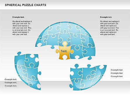 Kotak Teka-teki Berbentuk Bola, Slide 5, 00869, Diagram Puzzle — PoweredTemplate.com