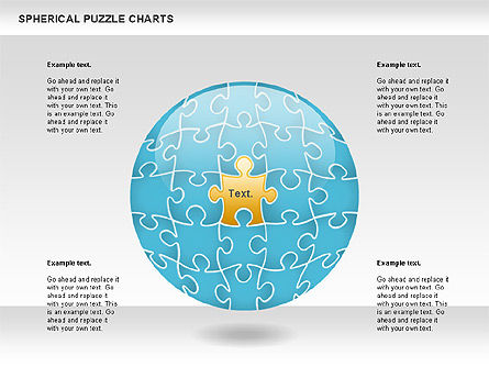 Spherical Puzzle Chart, Slide 7, 00869, Puzzle Diagrams — PoweredTemplate.com
